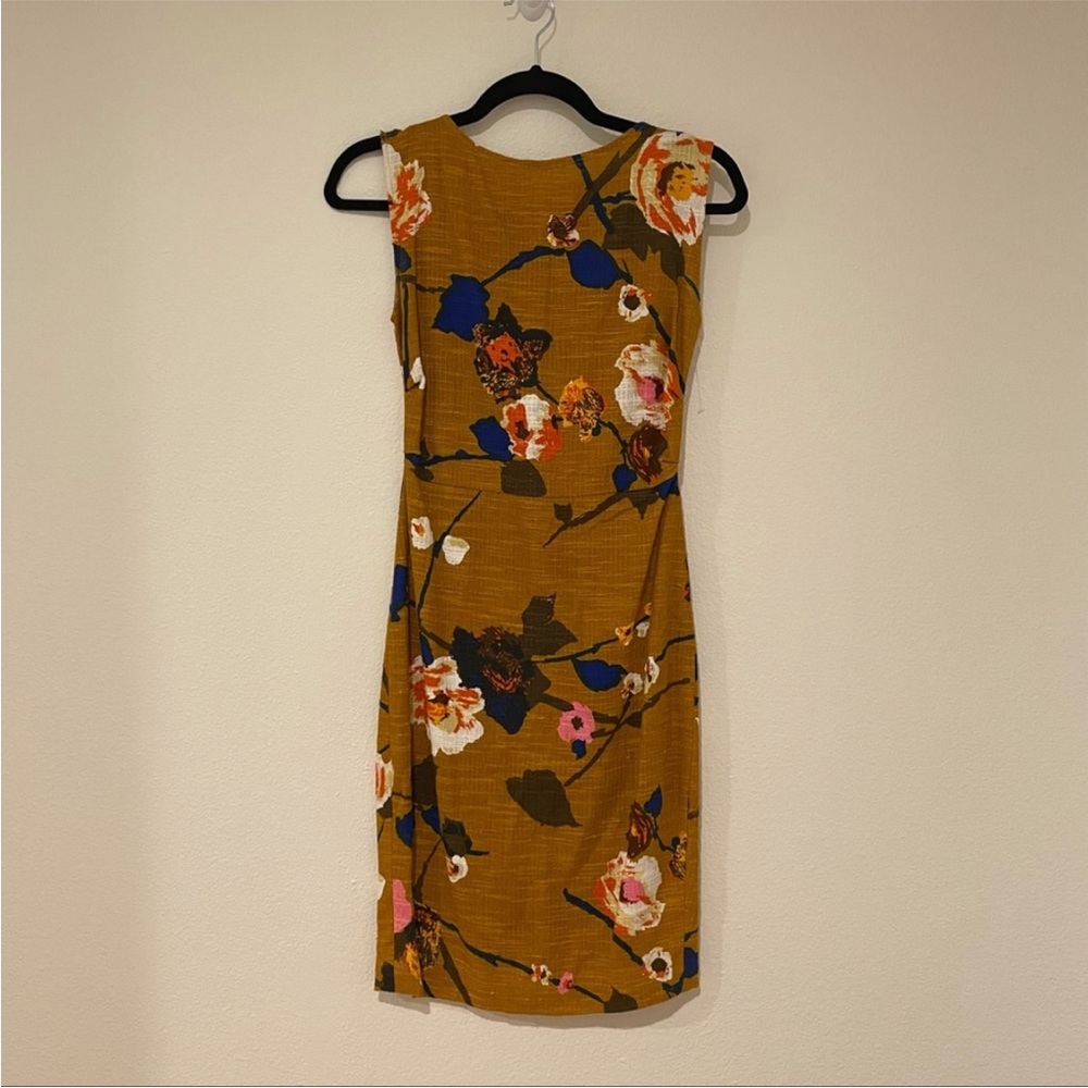 Rachel Comey Floral Mustard Yellow MIDI Dress